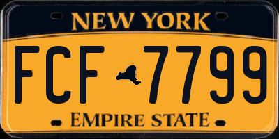 NY license plate FCF7799