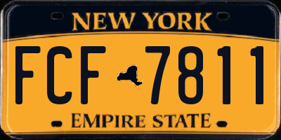 NY license plate FCF7811