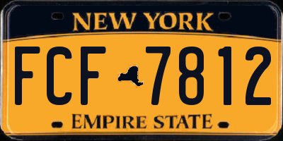 NY license plate FCF7812