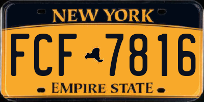 NY license plate FCF7816