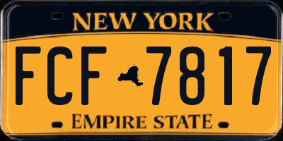 NY license plate FCF7817