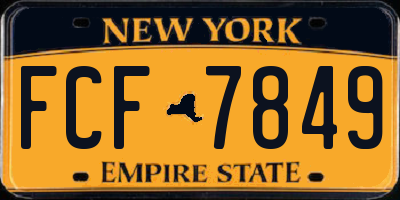 NY license plate FCF7849
