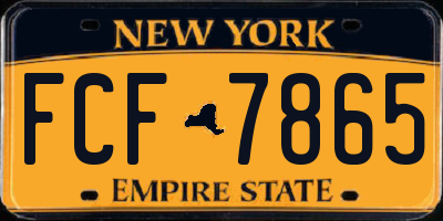 NY license plate FCF7865