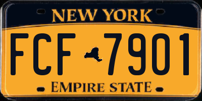 NY license plate FCF7901