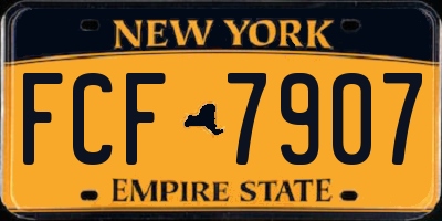 NY license plate FCF7907