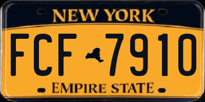 NY license plate FCF7910