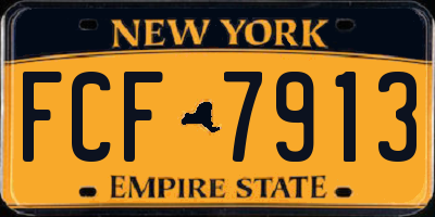 NY license plate FCF7913