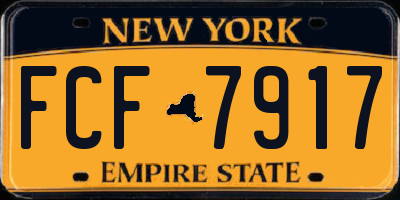 NY license plate FCF7917