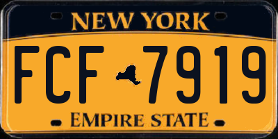 NY license plate FCF7919
