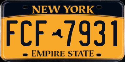 NY license plate FCF7931
