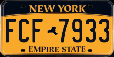 NY license plate FCF7933