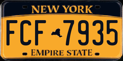 NY license plate FCF7935