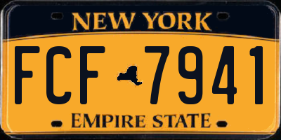 NY license plate FCF7941