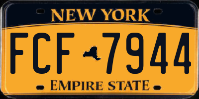 NY license plate FCF7944