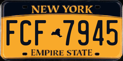 NY license plate FCF7945