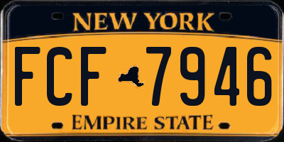 NY license plate FCF7946