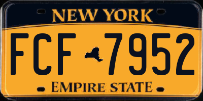NY license plate FCF7952