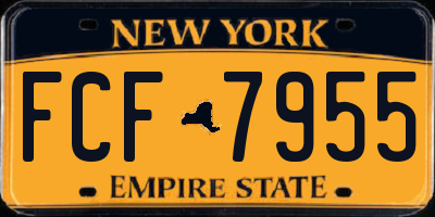 NY license plate FCF7955