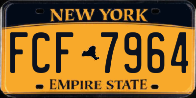 NY license plate FCF7964