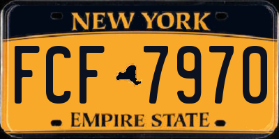 NY license plate FCF7970