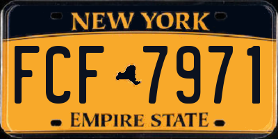 NY license plate FCF7971