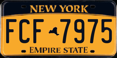 NY license plate FCF7975