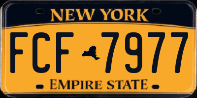 NY license plate FCF7977