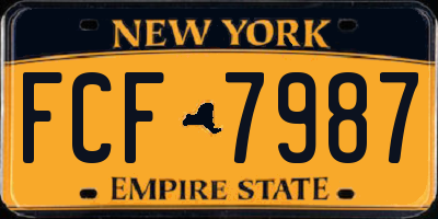 NY license plate FCF7987