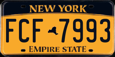 NY license plate FCF7993