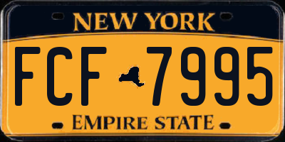 NY license plate FCF7995