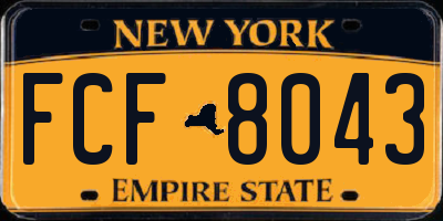 NY license plate FCF8043