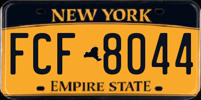 NY license plate FCF8044