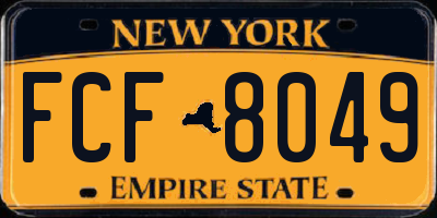 NY license plate FCF8049