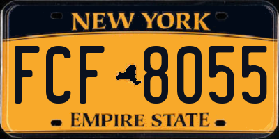 NY license plate FCF8055