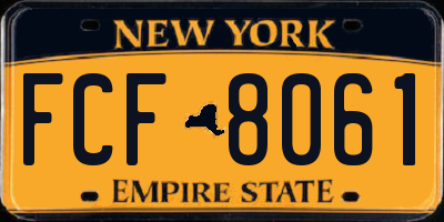 NY license plate FCF8061