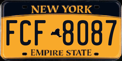 NY license plate FCF8087