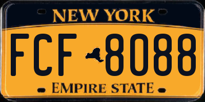 NY license plate FCF8088