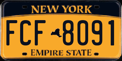 NY license plate FCF8091