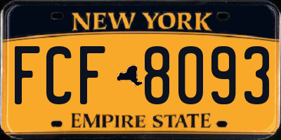NY license plate FCF8093