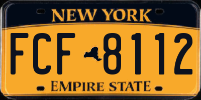 NY license plate FCF8112