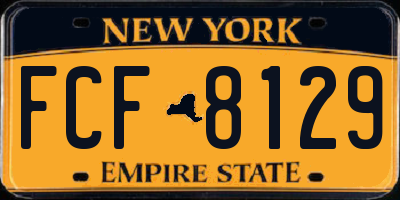 NY license plate FCF8129