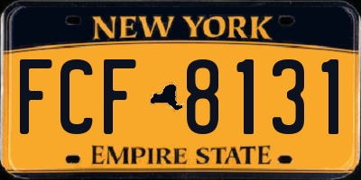 NY license plate FCF8131