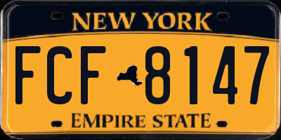 NY license plate FCF8147