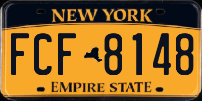 NY license plate FCF8148