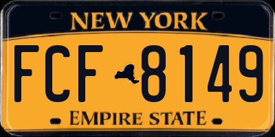 NY license plate FCF8149