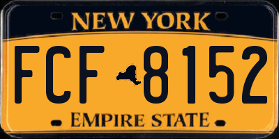 NY license plate FCF8152