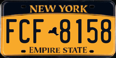NY license plate FCF8158