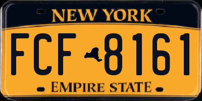 NY license plate FCF8161