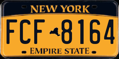 NY license plate FCF8164