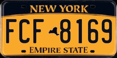 NY license plate FCF8169